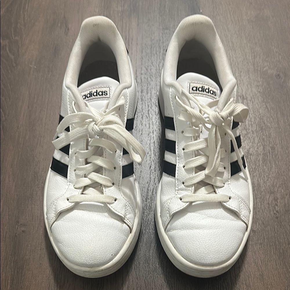 Adidas Classic White and Black Sneakers